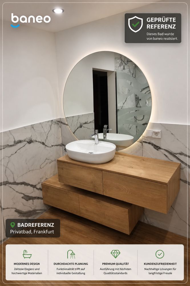 Von baneo saniertes Bad, Privatbad, Frankfurt