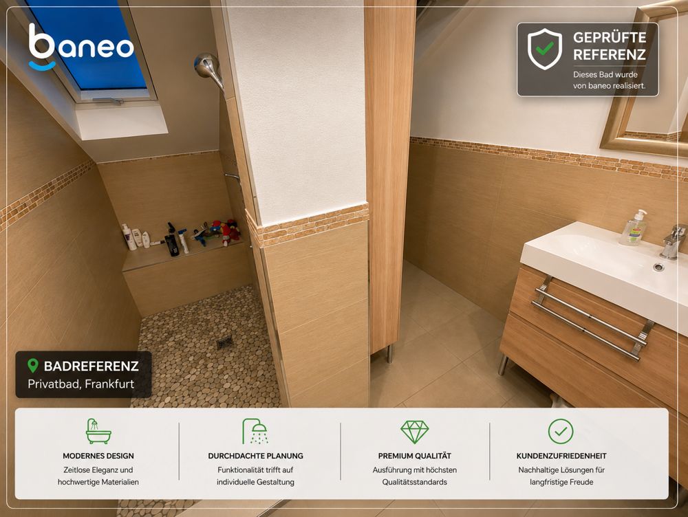 Von baneo saniertes Bad, Privatbad, Frankfurt